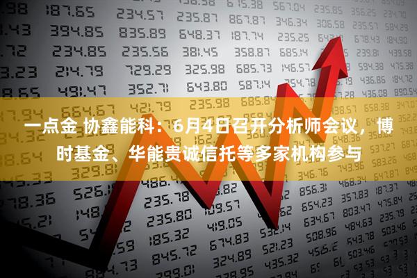 一点金 协鑫能科：6月4日召开分析师会议，博时基金、华能贵诚信托等多家机构参与